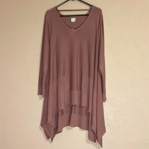 Plus size Cupio mauve tunic top (1X)